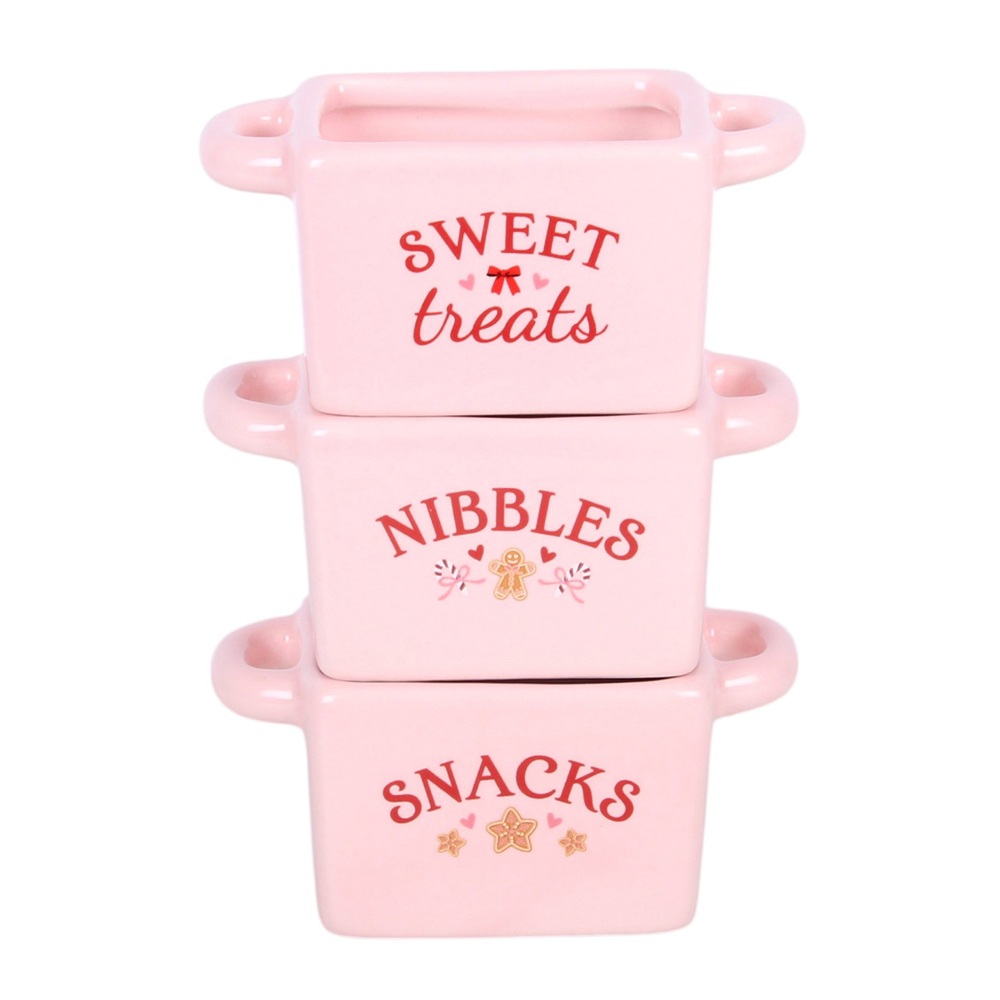 Something Different - Set of 3 Sugarplum Bakery Snack Kom - Multicolours